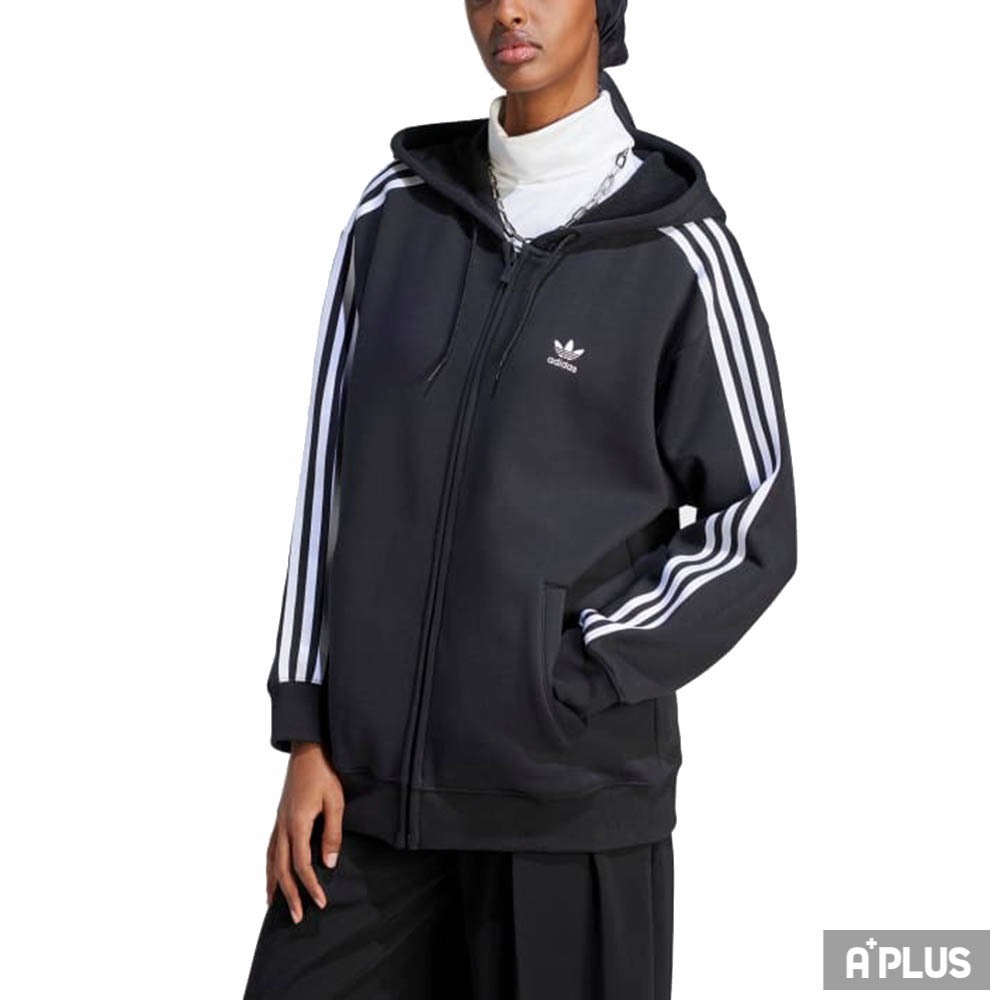 ADIDAS 女 3S FZ HOODIE OS 連帽外套 戶外 運動 休閒 三線 - IK0438