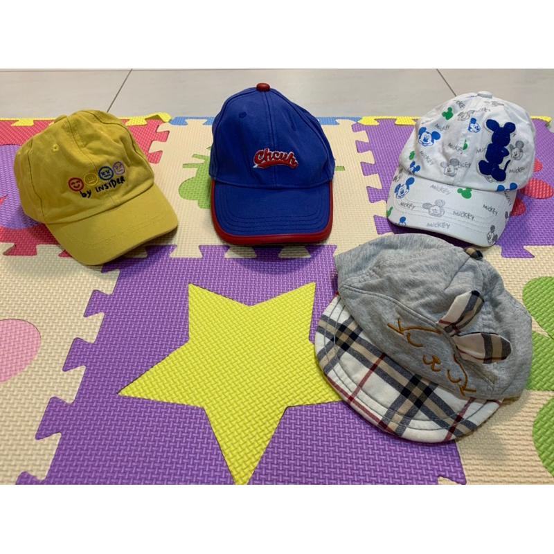 小男童幼童小童造型帽子棒球帽遮陽帽米老鼠白色黃色藍色灰色