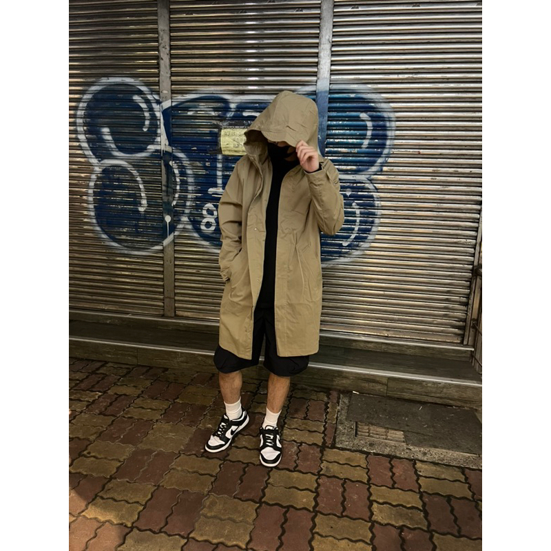 【 Wei_shop】KANGOL🦘長版風衣連帽外套 大衣