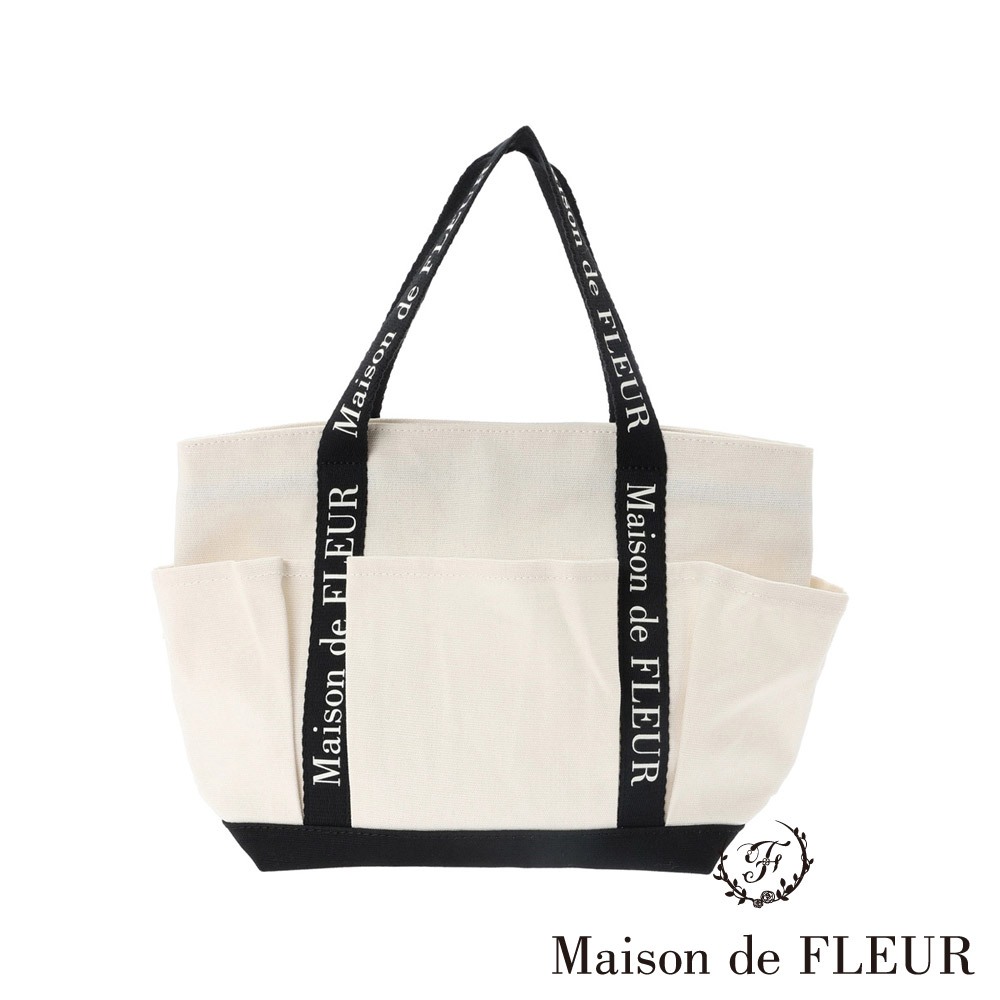 Maison de FLEUR 經典品牌標誌提把托特包(8A33F0J7000)