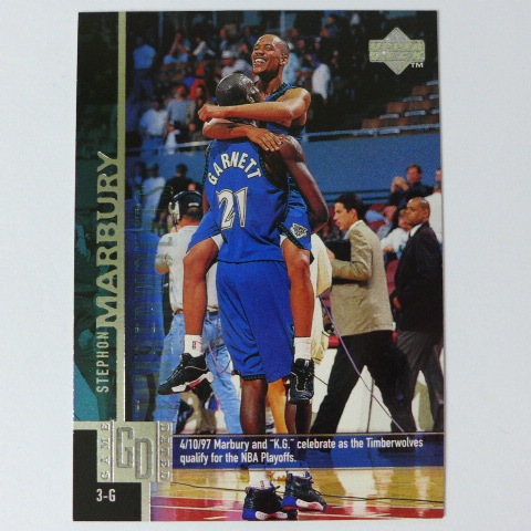 ~Stephon Marbury/馬布瑞~NBA球星/馬大帥/Garnett同框.1998年UD籃球卡