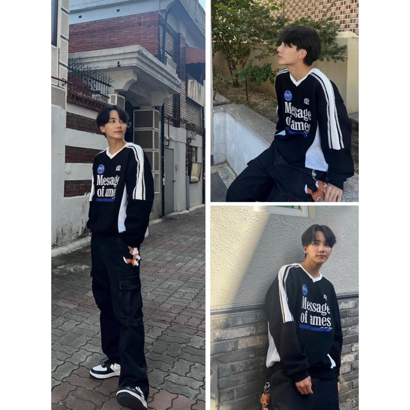 [9091]正品 韓國Seventeen淨漢同款上衣 Ames Worldwide大學T 淨漢同款上衣 韓國代購