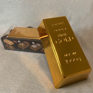 *阿寶玩雜貨*C071 創意 Kuso 超大 金磚 金條 置物盒 名片盒 擺飾 收納盒 交換禮物
