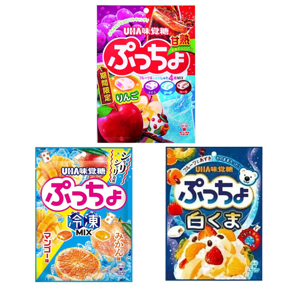 「加碼代購」現貨 日本代購 味覺糖綜合軟糖 巨峰葡萄 白桃 多種口味 芒果 橘子 綜合水果 白熊冰淇淋 UHA