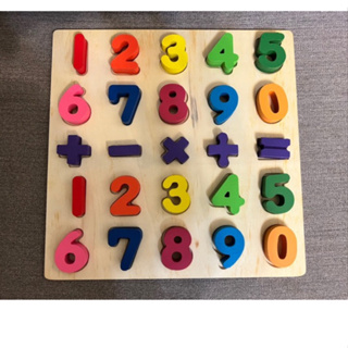 約7 －8成雙美5Q木製積木益智遊戲板 趣味學習 ～數字
