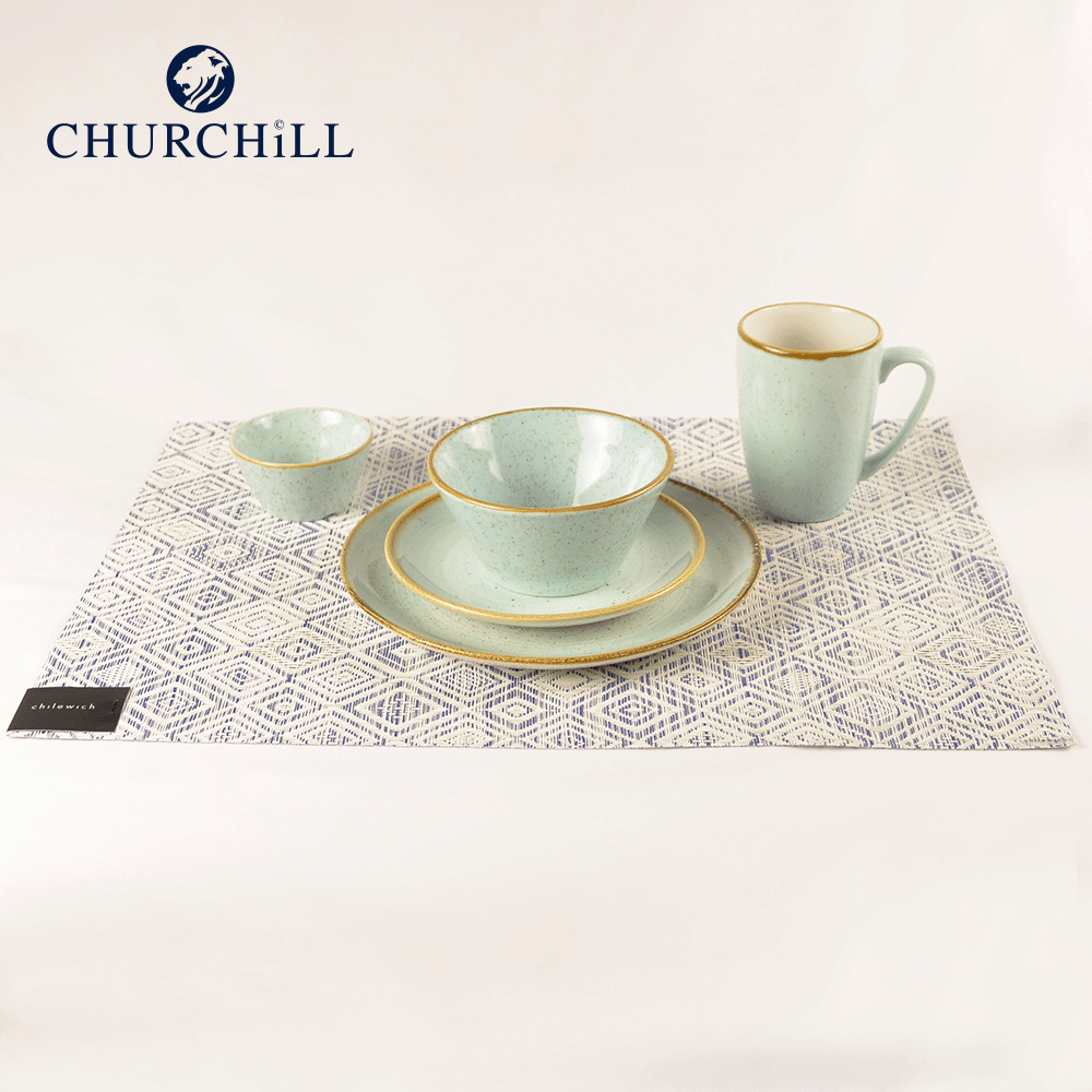 英國CHURCHiLL-點藏系列-蛋青色 早餐杯盤6件組