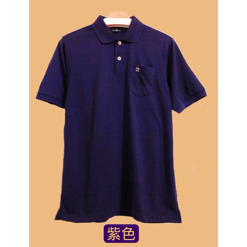 2件$4000日本製 高爾夫服飾 Munsingwear企鵝牌 專櫃男裝 套頭短袖透氣短袖上衣 短袖POLO衫深紫色