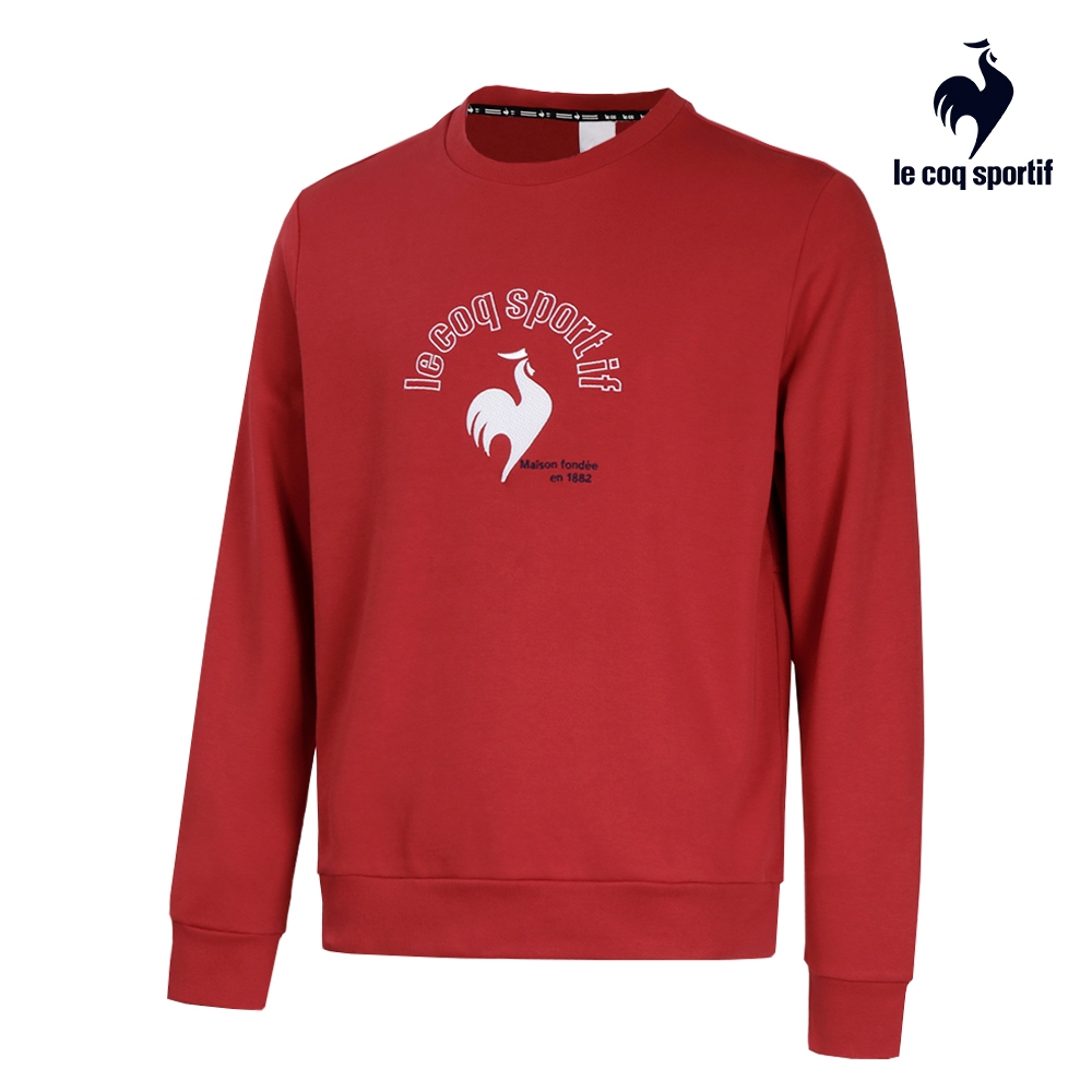 【LE COQ SPORTIF 法國公雞】休閒潮流圓領T恤-男女款-紅色-LWS23206