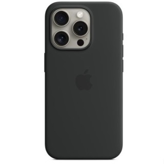 Apple iPhone 15 Pro MagSafe 矽膠保護殼 - 黑色