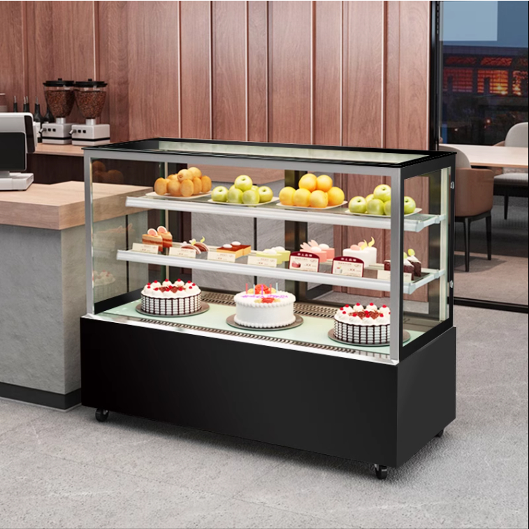 【整裝發貨無需組裝】蛋糕展示櫃 直角冰櫃 商用冷藏臺式甜品熟食慕斯 水果風冷保鮮櫃