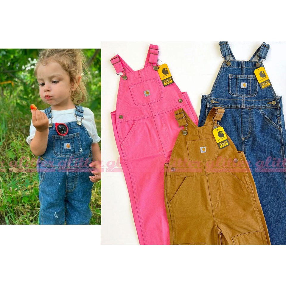 glitter。美線 Carhartt Kids Washed Duck Bib Overall 幼童 兒童 吊帶褲