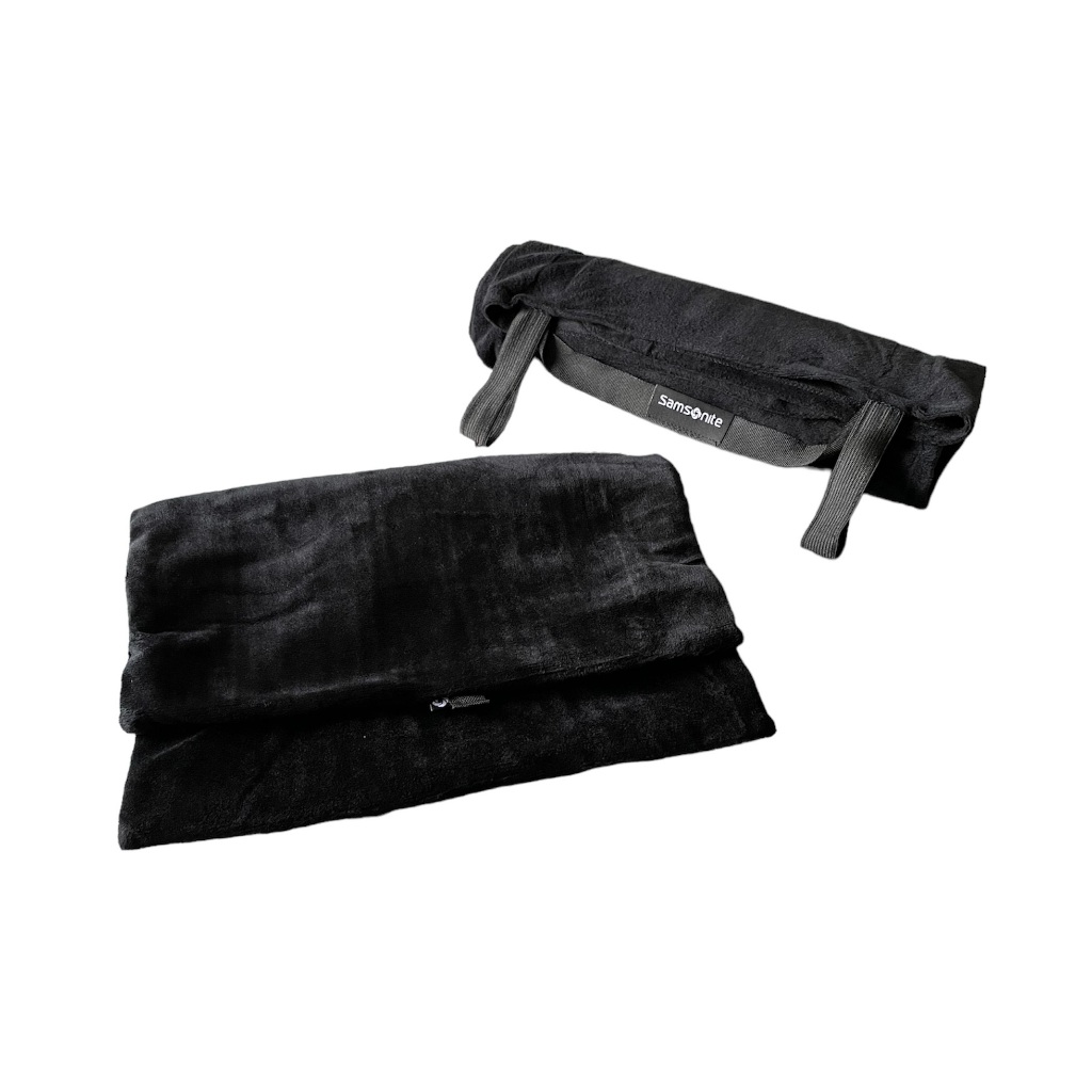 Samsonite 新秀麗 可折疊蓋毯+充氣腰枕【現貨】全新正品 旅行用品 飛機蓋毯 小毯子 充氣枕 旅行枕 旅行套裝