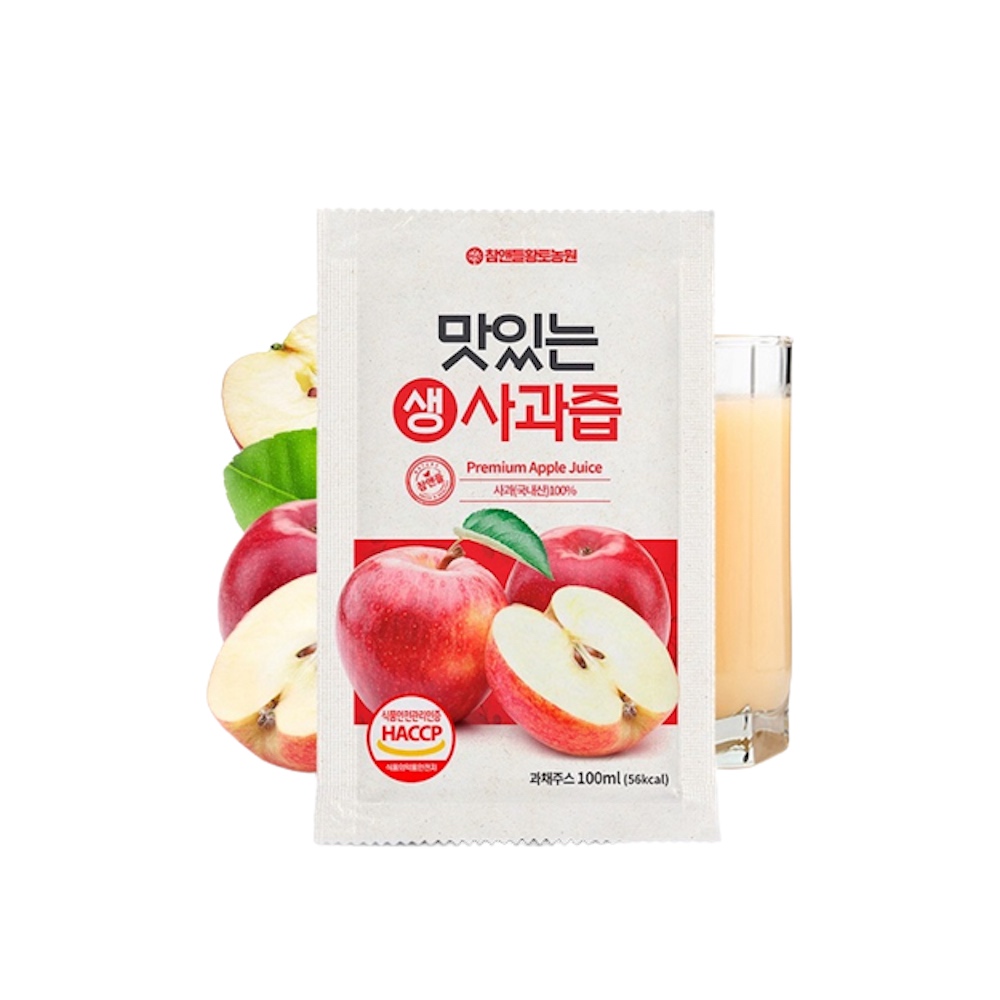 現貨非預購【Htfarm】美味純粹蘋果汁禮盒100ml 單包 100%純果汁