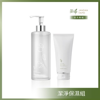 【簡單 JAN DAN】大容量洗顏補水組-簡單玫瑰青春露350mL+胺基酸精華洗顏霜100mL【免運】