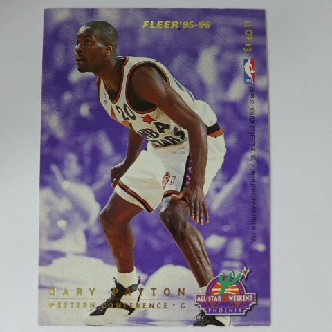 ~Gary Payton/蓋瑞·裴頓~名人堂/手套 1995年FLEER.NBA明星賽特殊卡