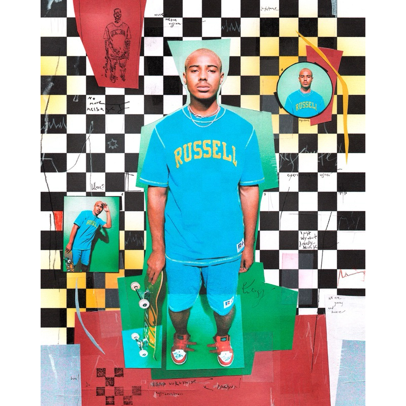 「滾青店」Russell x Asap 反線車縫 復古運動短褲 嘻哈 饒舌