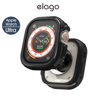 <elago>Apple Watch Ultra 1/2 Armor全防護防撞保護錶框-黑