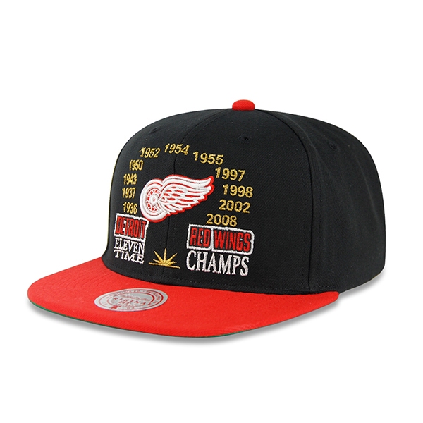 【Mitchell &amp; Ness】NHL 底特律紅翼 史坦利盃 冠軍 紀念 雙色 棒球帽【ANGEL NEW ERA】