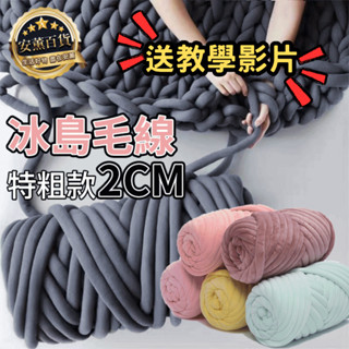 【隔日到貨 寬2.5C🔥加粗版】冰島毛線 毛線 棉毛線 冰島毛線 編織包包 抱枕 diy材料包 貓窩 床圍 母親節