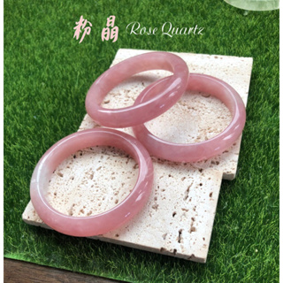 ♥ 𝒟.𝓈.緻玉晶靈 ♥ ｜甜甜價Rose Quartz天然芙蓉石老礦馬粉粉晶手鐲平安鐲54-58口