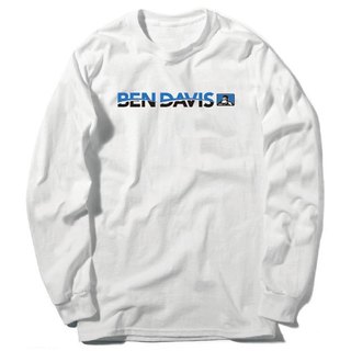 BEN DAVIS BDZ3-1004-02 PRINT L/S TEE 抗菌防臭 長T (白色) 化學原宿