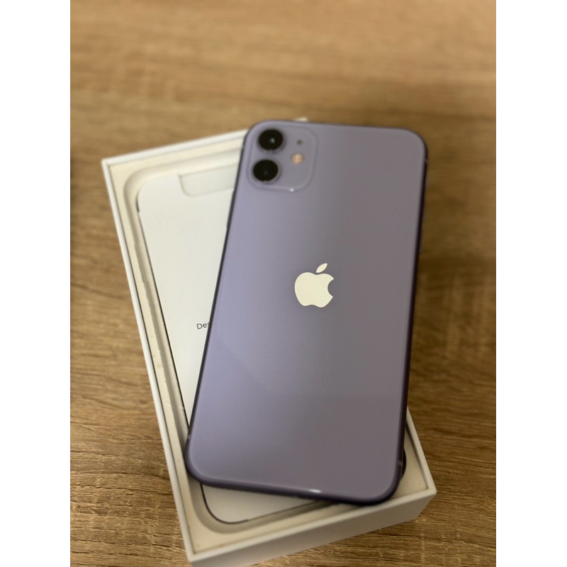 二手64G紫色iPhone 11出售！外觀極新！電池健康度83%！