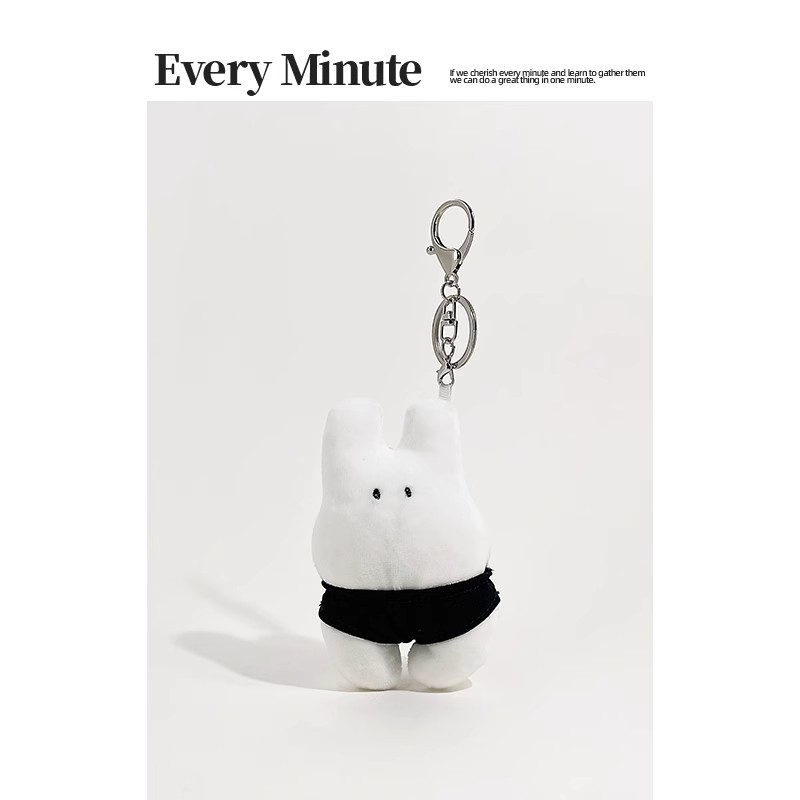EMINUTE少女心兔星人毛絨掛件 日系卡通鑰匙扣 閨蜜包包吊飾掛件 學生書包吊飾掛錬 背包配飾掛飾 女友禮物配件