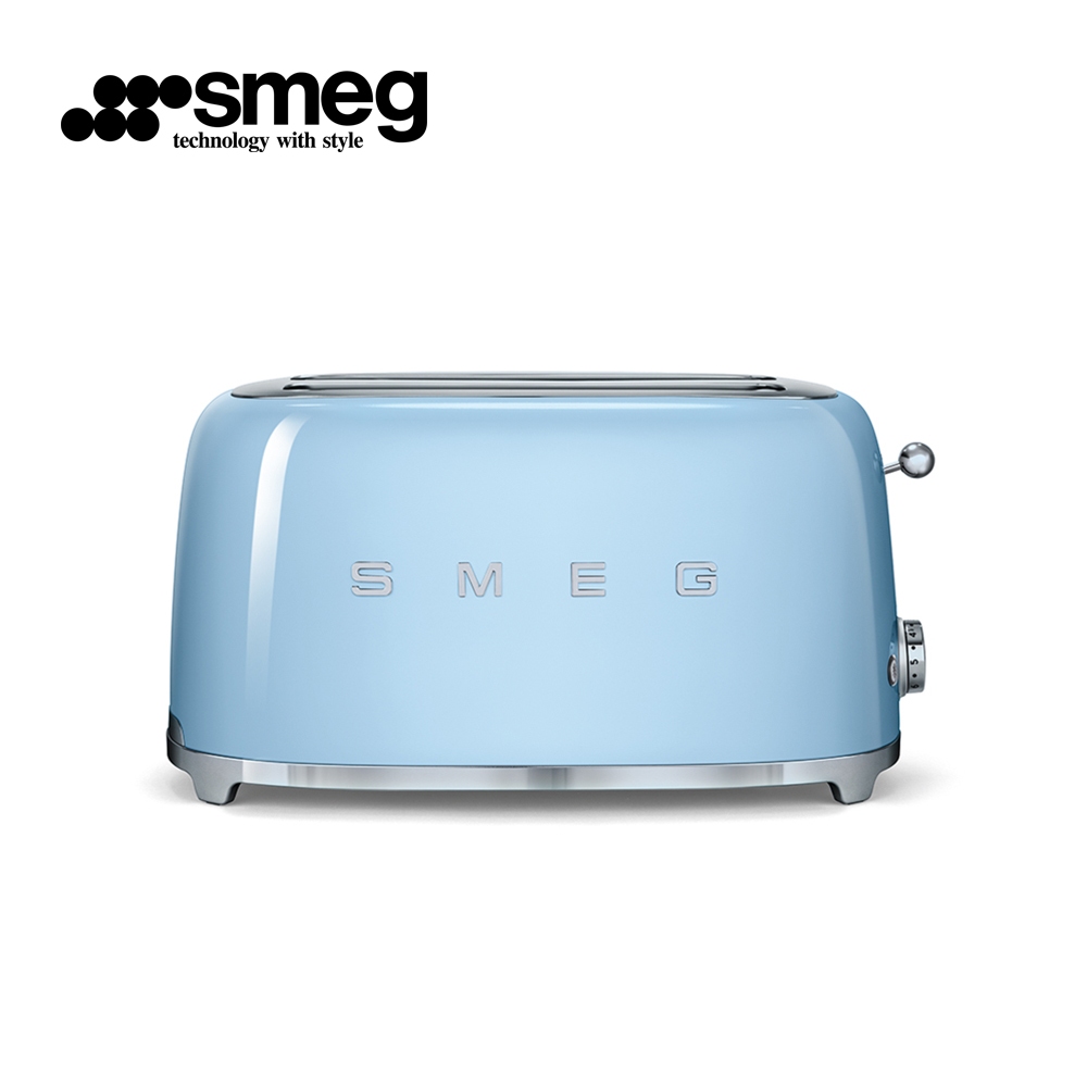 【SMEG】義大利4片式烤麵包機-粉藍色