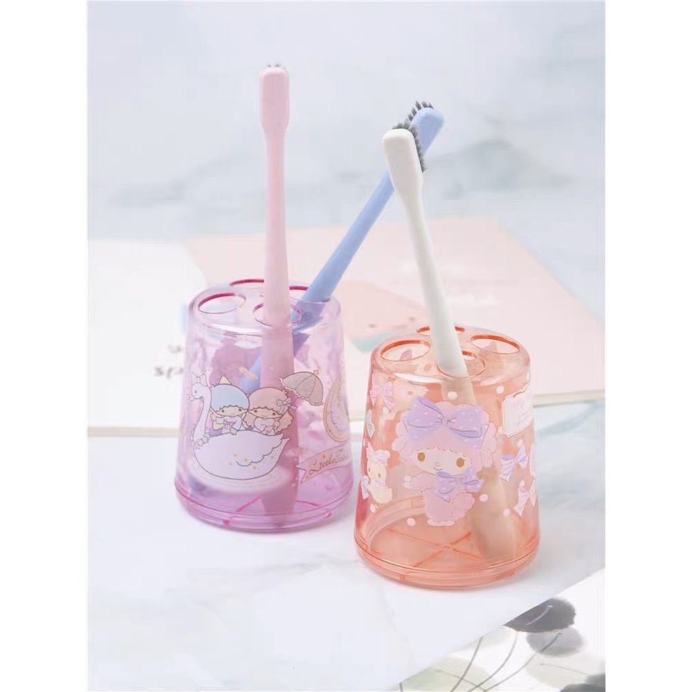 日本進口 三麗鷗系列 雙子星  Melody 美樂蒂 壓克力牙刷架 牙刷架