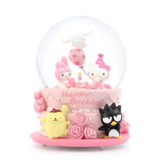 [JARLL 讚爾藝術 ] Hello Kitty 公主生日Party 花仙子生日蛋糕水晶球音樂盒 告白禮物 情人節禮