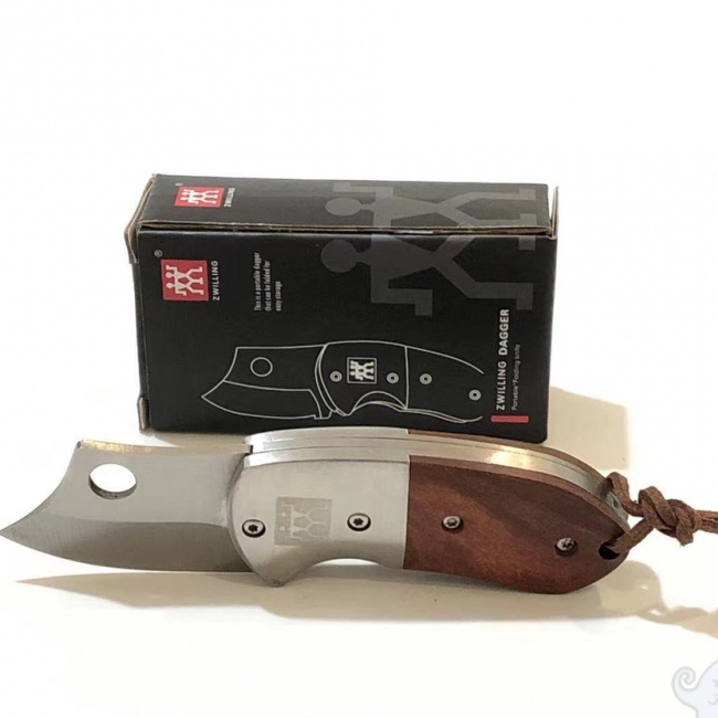 店長推 德國 ZWILLING 雙人牌 折疊刀 迷你小刀子 戶外高硬度 隨身防身 雙人牌木柄刀