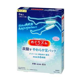 日本花王 碳酸涼感足貼薰衣草薄荷香 6枚《日藥本舖》