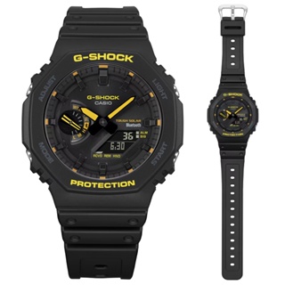 CASIO 卡西歐(GA-B2100CY-1A) G-SHOCK 酷炫黑黃色彩 太陽能智慧藍芽 八角形雙顯錶