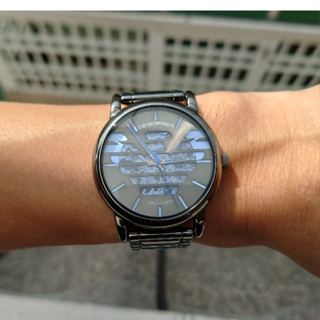 【ARMANI】亞曼尼老鷹展翅鏤空造型時尚酷炫鋼帶自動上鍊機械腕錶 AR60029 宋威龍明星同款