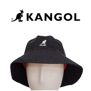 英國品牌【KANGOL 袋鼠】黑色毛料時尚漁夫帽