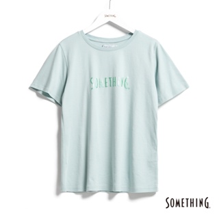 SOMETHING 基本LOGO短袖T恤(淺綠色) -女款