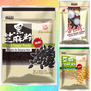 鄉味黑芝麻粉250、鄉味杏仁粉300g、鄉味100% 亞麻仁籽粉250g