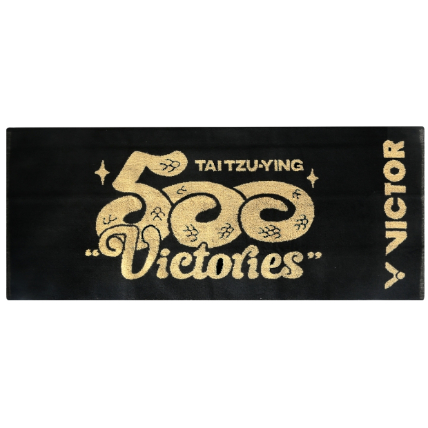 【唯羽生活】VICTOR 勝利 戴資穎 500勝紀念毛巾 ( C-4192TTY C 黑 )