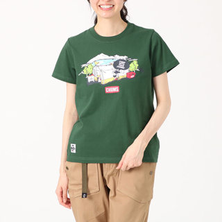 CHUMS Lakeside Camp T-Shirt短袖上衣 深綠-CH012162M080