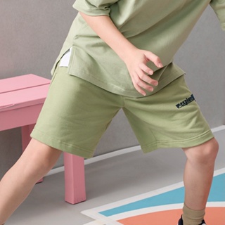 【FILA】KIDS 孩童款 針織短褲-灰綠 1SHW-8450-GN