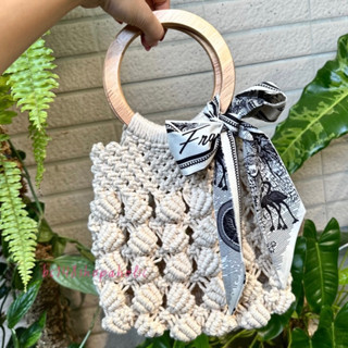 純手工｜編織奶油貝殼包｜HANDMADE CROCHET BAG🧶