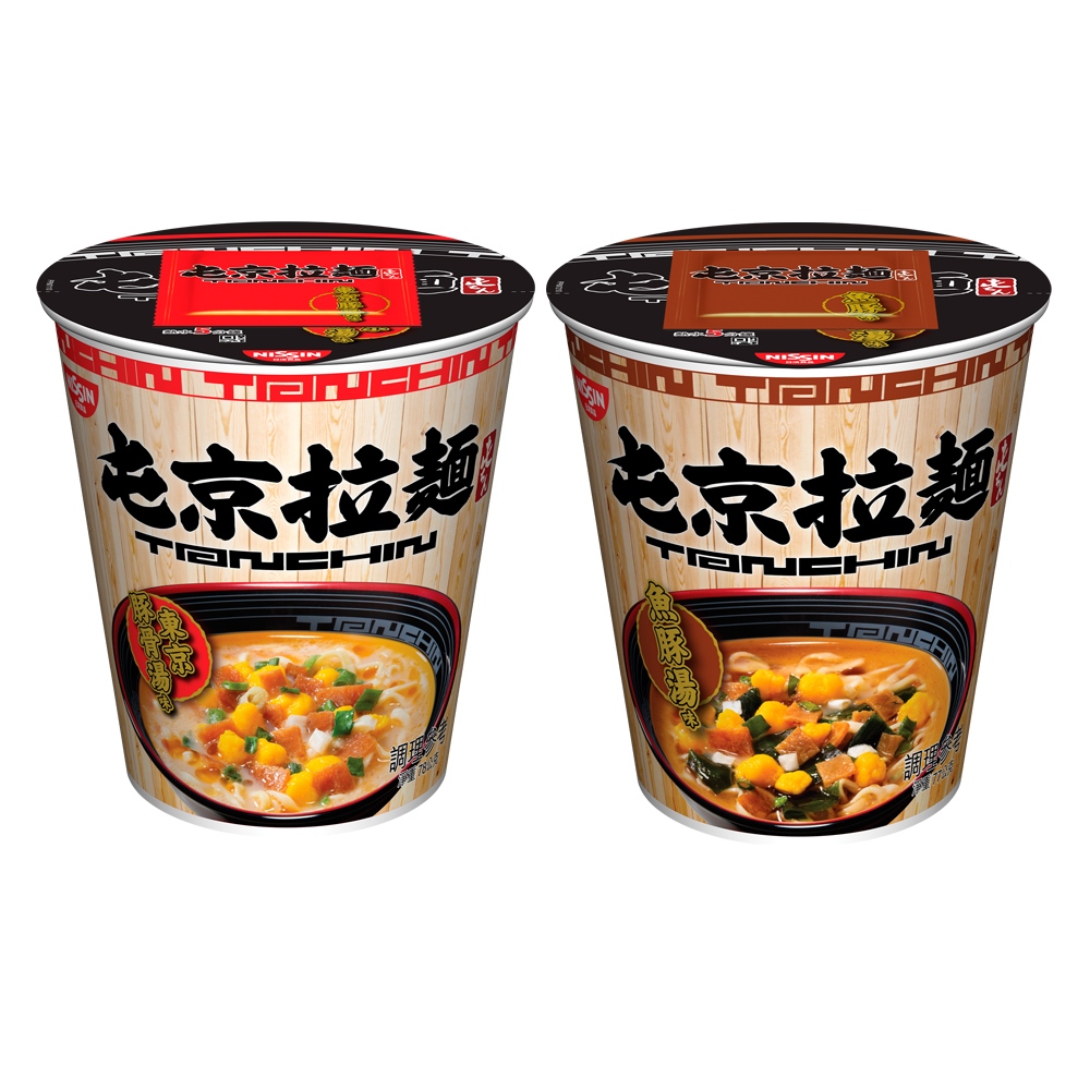【Nissin日清】屯京拉麵-杯麵 12杯/箱 (東京豚骨湯味、魚豚湯味)【一張訂單限購一箱】
