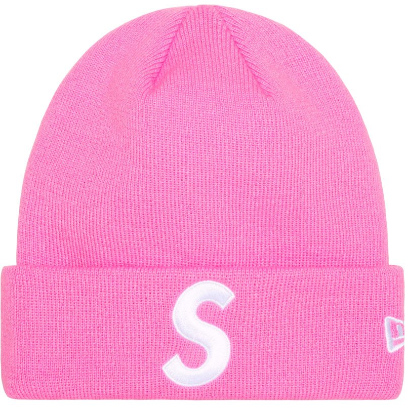 SUPREME x NEW ERA FW23 S LOGO BEANIE 毛帽 / 針織帽 (粉色) 化學原宿
