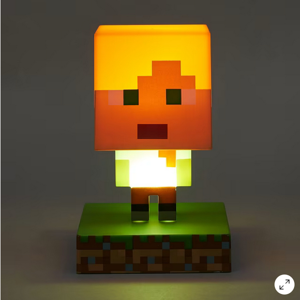 澳洲正版授權 麥塊 創世神愛麗克斯小夜燈 Minecraft Alex 艾力克斯 電池式造型夜燈 裝飾燈 新年禮物