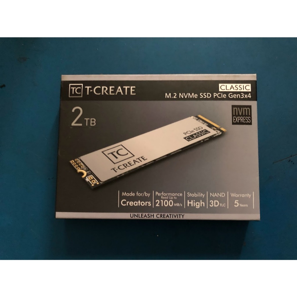 可刷卡 取付 全新未拆十銓 Team T-Crate 2TB M.2 SSD Gen3固態硬碟 含散熱片