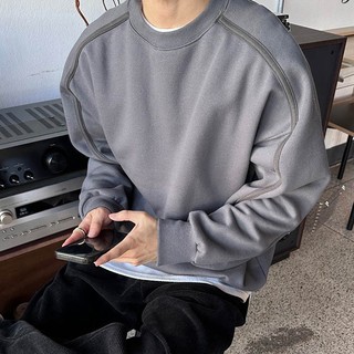 正韓內拉絨落肩線寬版長袖衛衣 4色 YUPPIE 預購商品 1023