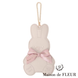 Maison de FLEUR 甜美緞帶兔子造型皮革證件套(8A33FTJ2900)