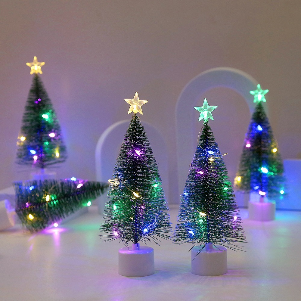 【小七】燈串聖誕樹 LED七彩發光松針聖誕樹 39元