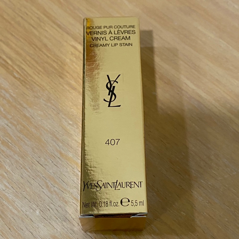 YSL 奢華緞面漆光唇釉 407 粉裸間奏