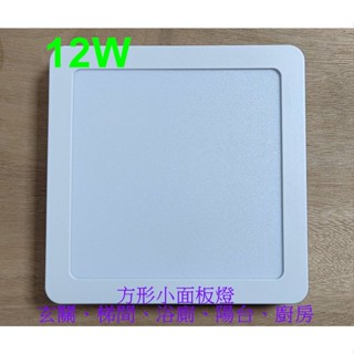 (安光照明)12W LED方形超薄小面板吸頂燈 三色可選 白/自然/黃光 厚度2.7cm 適玄關、陽臺、廚房、浴廁、梯間